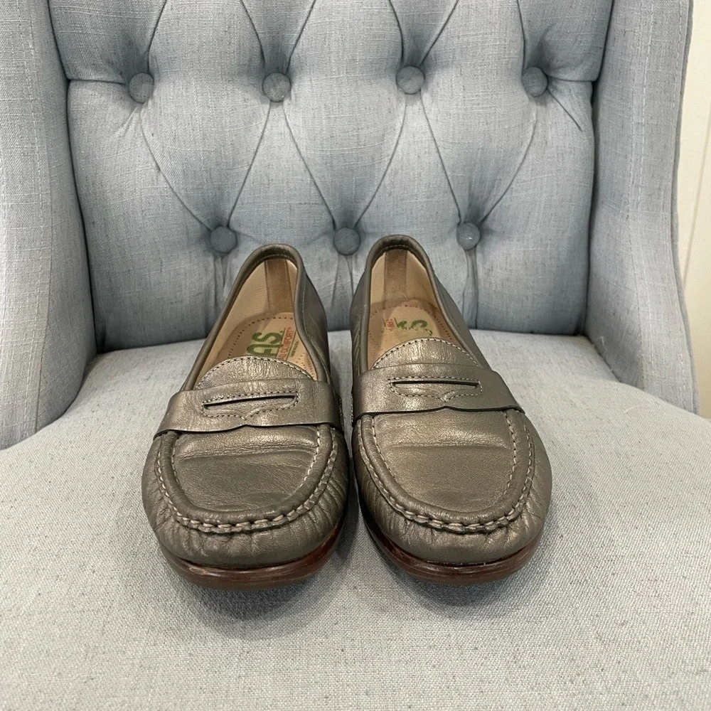 SAS Metallic Bronzed Loafers - Picture 3 of 6